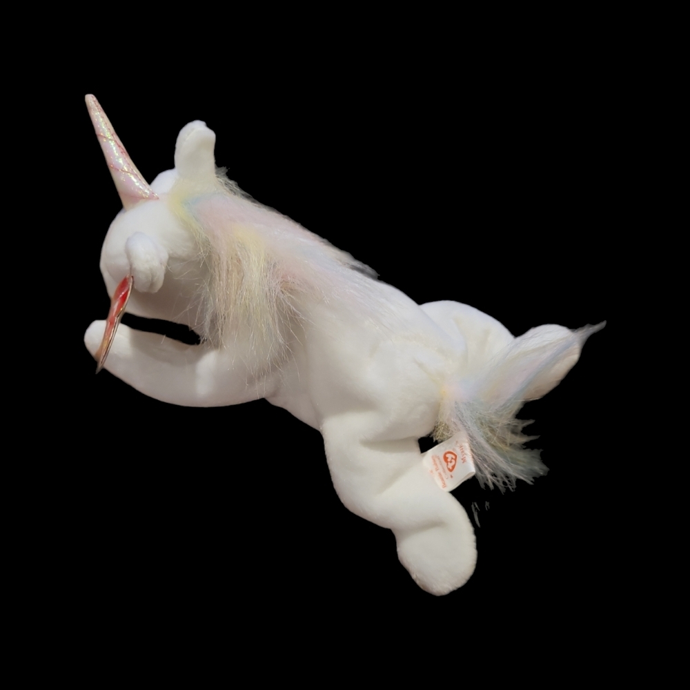 RARE Retired TY Beanie Baby "Mystic" the Unicorn 🦄 Iridescent Horn Rainbow - Picture 2 of 8